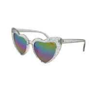 Gry Mattr - Lunettes de soleil enfants 3+ plastique - Chloe coeur à paillettes-Protection anti-UV 100%