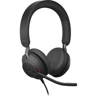 Jabra - Casque supra-auriculaire filaire mono USB-C Evolve2 40 SE avec câble d'extension - Unified-Isolation sonore avec oreillette inclinée