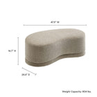 Modway - Nimbus 48" Rembourré Ottoman Bench - Oat-Rembourrage en mousse dense