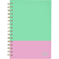 Mead - Agenda scolaire hebdomadaire/mensuel 2026-2027 - 8 ½ po x 6 po - Deux tons melon d’eau - bilingue-15 mois : juillet 2026 à septembre 2027 + 3 pages mensuelles de octobre, novembre et décembre