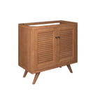 Modway - Birdie 36" Bois de teck Armoire de toilette de salle de bain (lavabo non inclus) - Naturel-Assemblée requise