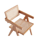 Manhattan Comfort - Lot de 2 chaises de salle à manger avec accoudoirs Hamlet 19,67 po style industriel chic - Nature-10