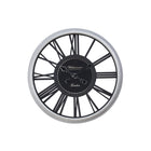 Monarch Specialties - Horloge - 20 po Rond - Horloge Murale - Noir - Argent - Transitionnel-Une horloge murale ronde de 20 pouces, élégante et tendance, au design transitionnel noir et argenté, pour votre décoration intérieure