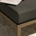 Modway - Northlake Terrasse extérieure Teck Ottoman, Gris silex-Glissières de plancher sans marquage