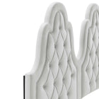 Modway - Alexandria Touffe Performance Velvet Lit à plateforme jumelle, Gris clair-Assemblée requise
