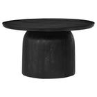 Modway - Holloway Rond de 30 po Bois Table basse - Noir-Table basse ronde de 30 pouces