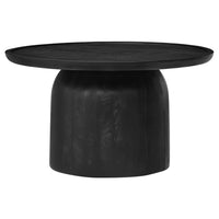 Modway - Holloway Rond de 30 po Bois Table basse - Noir-Table basse ronde de 30 pouces