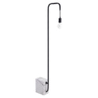 Zuo - Lampe sur pied Lancia - Noir-Ampoule de forme G80, culot E26, max. 4 W x 1 (non incluse)