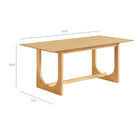 Modway - Ashcroft Table à manger rectangulaire - 69 po - Chêne-Sièges 6 à 8 personnes