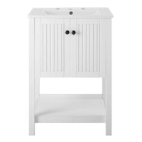 Modway - Steam 24" Vanette de salle de bain - Blanc blanc-Vanité de salle de bain moderne
