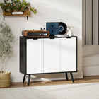 HOMCOM - Buffet moderne 36 po L, armoire latérale - noir-Convient à la salle à manger, la cuisine, le salon ou à d'autres espaces restreints nécessitant un peu plus de rangement 