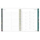 Blueline - Agenda Hebdomadaire/Mensuel - 11 po H x 8 1/2 po l - Motif Floral - Anglais-Section mots de passe