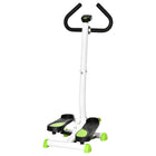 Soozier - Appareil de stepper avec guidon, blanc et vert-Tonifie les muscles des fessiers et des jambes grâce à un design à faible impact