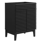 Modway - Render 24" Armoire de toilette de salle de bain (lavabo non inclus) - Noir-7