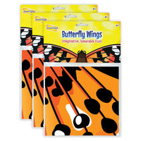Insect Lore - Ailes de papillon pour déguisement de dame peinte - Lot de 3-Motifs de papillons réalistes avec impression lumineuse des deux côtés