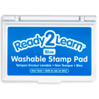 Ready 2 Learn - Tampon encreur lavable - Bleu - Paquet de 6-Sécuritaire à partir de 3 ans:  Ce tampon encreur non toxique adapté aux enfants est une ressource artisanale sûre pour les petits artistes. Les enfants adorent l'utiliser avec des tampons ou créer des œuvres d'art avec empreintes digitales.