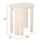 Zuo - Risan Table d’appoint - Naturel-Garantie limitée de 3 ans