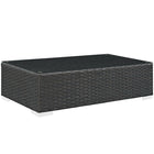 Modway - Sojourn Terrasse extérieure Table basse - Chocolat-Tissage en rotin synthétique