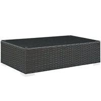 Modway - Sojourn Terrasse extérieure Table basse - Chocolat-Tissage en rotin synthétique