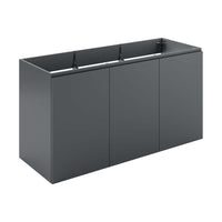 Modway - Bryn Fixation murale de 48" Vanité de salle de bain (lavabo non inclus) - Gris-Vanité de salle de bain moderne