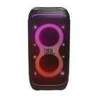 JBL - PartyBox Stage 320 - Enceinte de Soirée Portable à Roulettes-Faites la fête du crépuscule à l’aube avec jusqu’à 18 heures d’autonomie pour une seule charge. Et si cela ne suffit pas, changez simplement la batterie remplaçable* et continuez à danser. Ou si vous avez simplement besoin d’un coup de pouce supplémentaire, 10 minutes de charge rapide vous donnent 2 heures d’autonomie supplémentaires.