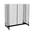 Wamaco - Kit de base pour gondole avec Quatre panneaux grillagés 2 x 4 pieds - Noir-Kit tout-en-un - Inutile de chercher quelles pièces de grille s'assemblent entre elles, car une fois monté, ce kit constitue un présentoir gondole fonctionnel.