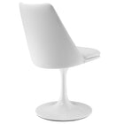 Modway - Lippa Salle à manger pivotante Cuir végane Fauteuil d’appoint - Blanc blanc-Assemblée requise