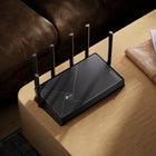 TP-Link - Routeur WiFi 7 B6500 bi-bande-Couverture maximisée: 6 antennes externes ainsi que la formation de faisceaux offrent plus de capacité, des connexions plus solides et plus fiables et moins d'interférences