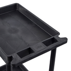 Luxor - Chariot utilitaire à deux plateaux cuvettes de 32" H Luxor ENDURA - 24" L x 18" P - noir-Les pieds fabriqués en chlorure de polyvinyle offrent un soutien robuste sans ajouter de volume inutile