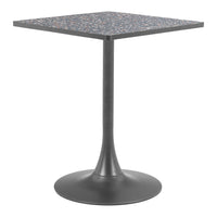 Zuo - Spot Table bistrot - Noir-Fini terrazzo imitation pierre au design moderne distinctif