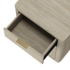 Manhattan Comfort - Table de nuit moderne Evelyn 20" à 3 tiroirs - Naturel-Conception de base de balai à plateforme surélevée permettant un nettoyage facile