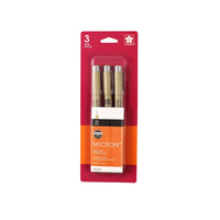 Micron - 50022 Pigma Micron stylos - 05 -noir - ensemble de 3-Encre pigmentaire de qualité d'archivage