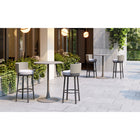 Zuo - Midnight Wave Tabouret de bar - Blanc-Dimensions: 19,3 po L x 19,7 po L x 39,4 po H