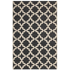 Modway - Cerelia Treillis marocains intérieurs et extérieurs Tapis 4 pi l x 6 pi L - Noir et beige-Tapis à treillis marocain