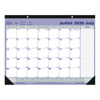 Blueline - Sous-Main Scolaire Mensuel 13 Mois  De Juillet À Juillet – 21 1/4 po L x 16 po l - Bilingue-13 mois, de juillet à juillet
