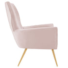 Modway - Renata Bouton touffé Performance Velvet Fauteuil - Rose-Rembourrage en mousse dense