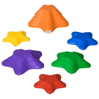 Outsunny - Parcours d'obstacles empilables avec pierres d'équilibre pour enfants, ensemble de 6 pièces-Une activité ludique qui développe l'équilibre et la coordination 