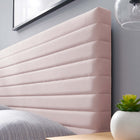 Modway - Tranquil Chenal Touffé Tête de lit King/King de Californie, Rose-Tissu résistant aux taches