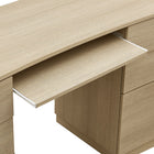 Modway - Mirae 55" à 6 tiroirs Bureau incurvé - Chêne clair brossé-9