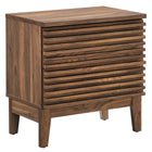 Modway - Render Deux tiroirs Table de chevet, Noyer-Table de chevet du milieu du siècle