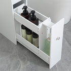 HOMCOM - Armoire de rangement étroite pour papier toilette de salle de bain avec tiroirs - blanc-Assemblage facile requis 