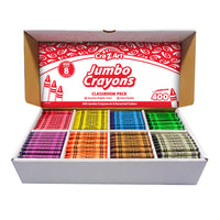 Cra-Z-Art - Jumbo Crayon Classroom Pack, 8 couleurs, boîte de 400-Assortiment de 8 couleurs - chacune est vive et lumineuse