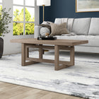 Hudson&Canal - Table basse rectangulaire Breslow 47" L - Chêne gris vieilli-Nettoyer avec un chiffon doux et sec, sans produits chimiques agressifs ni produits de nettoyage abrasifs