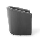 Modway - Prospect Performance Velvet Fauteuil pivotant - Charbon de bois-Siège rembourré en mousse dense