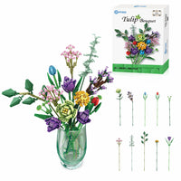 Contixo - Ensemble de blocs de construction de la collection florale Bouquet de tulipes-Plongez dans la joie de construire en assemblant ce bouquet extraordinaire. Que vous soyez un constructeur chevronné ou un passionné en herbe, cet ensemble offre une expérience enrichissante et épanouissante pour tous les âges. Construisez des tiges de tulipes imposantes, des pétales délicats et des arrangements complexes qui reflètent votre vision unique
