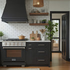 Kucht - 30 po Série KFX-X Cuisinière Pro Style au gaz propane - Acier inoxydable/Noir-Grilles en fonte robustes pour déplacer les ustensiles sans les soulever