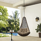Modway - Abate Terrasse extérieure Chaise à balançoire sans support - Black Moka-Cadre robuste en acier revêtu de poudre
