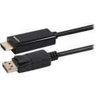 Staples - Câble DisplayPort vers HDMI - 6 pi-Universel – Fonctionne avec toutes les marques d’ordinateurs et de moniteurs dotés de connexions DisplayPort ou HDMI