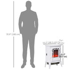 HOMCOM - Poêle électrique avec protection contre la surchauffe - 750W/1500W - blanc-Arrêt automatique pour la protection contre la surchauffe