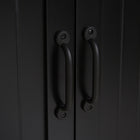 HOMCOM - Armoire de cuisine 48 po avec étagères - noir-Convient pour une utilisation dans l'entrée, la salle de bain, la cuisine, l'atelier, etc.